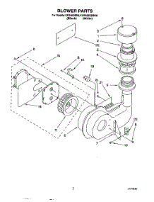 02 - Blower parts for Kitchenaid Dishwasher KUDA23SB0 / from AppliancePartsPros.com