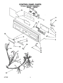 03 - Control Panel, Lit / Optional parts for Kitchenaid Dishwasher KUDA23SB0 / from AppliancePartsPros.com