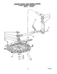 08 - Upper Wash And Rinse parts for Kitchenaid Dishwasher KUDA23SB0 / from AppliancePartsPros.com