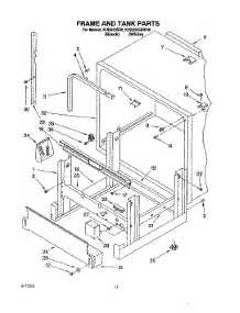09 - Frame And Tank parts for Kitchenaid Dishwasher KUDA23SB0 / from AppliancePartsPros.com