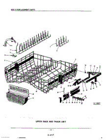 21 - Upper Rack And Track parts for Kitchenaid Dishwasher KDS18 / from AppliancePartsPros.com