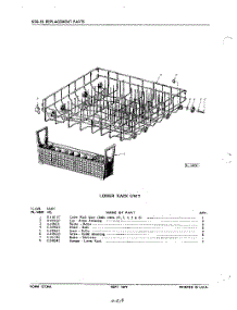 23 - Lower Rack parts for Kitchenaid Dishwasher KDS18 / from AppliancePartsPros.com