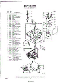 04 - Drive parts for Whirlpool Washer LFB5150W3 / from AppliancePartsPros.com