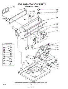 04 - Top And Console parts for Whirlpool Washer LHB5300W0 / from AppliancePartsPros.com