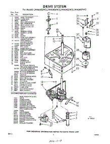 03 - Drive parts for Whirlpool Washer LWA6400W3 / from AppliancePartsPros.com