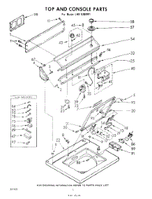 04 - Top And Console parts for Whirlpool Washer LHB5300W1 / from AppliancePartsPros.com