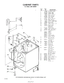 06 - Cabinet parts for Whirlpool Washer LHB5300W1 / from AppliancePartsPros.com