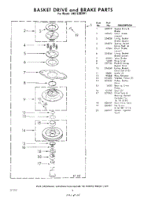 08 - Basket Drive And Brake parts for Whirlpool Washer LHB5300W1 / from AppliancePartsPros.com