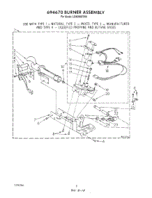 05 - 694670 Burner parts for Whirlpool Dryer LG6099XTG0 / from AppliancePartsPros.com
