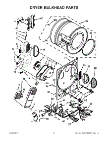 04 - Dryer Bulkhead Parts parts for Whirlpool Washer Dryer Combo LTE5243DQB / from AppliancePartsPros.com
