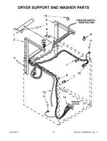 05 - Dryer Support And Washer Parts parts for Whirlpool Washer Dryer Combo LTE5243DQB / from AppliancePartsPros.com