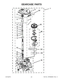 11 - Gearcase Parts parts for Whirlpool Washer Dryer Combo LTE5243DQB / from AppliancePartsPros.com