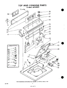 04 - Top And Console parts for Whirlpool Washer LHB5500W1 / from AppliancePartsPros.com