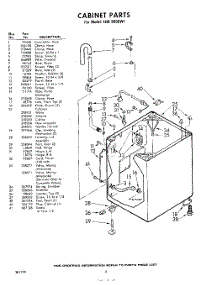 06 - Cabinet parts for Whirlpool Washer LHB5500W1 / from AppliancePartsPros.com