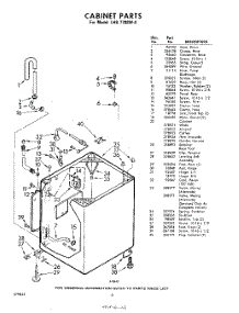 06 - Cabinet parts for Whirlpool Washer LHB7700W0 / from AppliancePartsPros.com