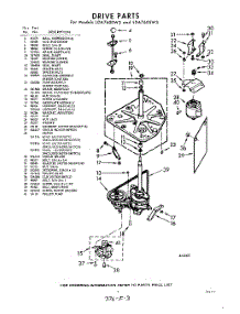 03 - Drive parts for Whirlpool Washer LDA7605W3 / from AppliancePartsPros.com