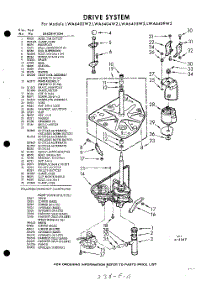03 - Drive parts for Whirlpool Washer LWA6404W2 / from AppliancePartsPros.com