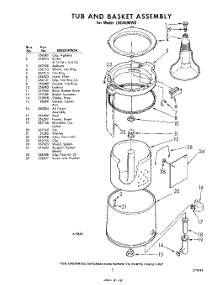 07 - Tub And Basket parts for Whirlpool Washer LHC4500W0 / from AppliancePartsPros.com