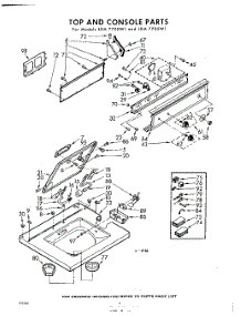 04 - Top And Console parts for Whirlpool Washer LDA7700W1 / from AppliancePartsPros.com