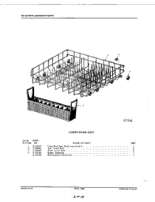 28 - Lower Rack parts for Kitchenaid Dishwasher KDS40 / from AppliancePartsPros.com
