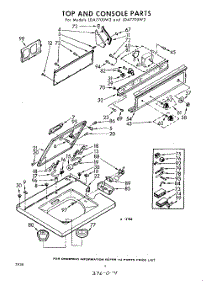 04 - Top And Console parts for Whirlpool Washer LDA7700W2 / from AppliancePartsPros.com