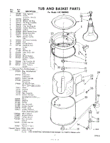 07 - Tub And Basket parts for Whirlpool Washer LHC4600W0 / from AppliancePartsPros.com