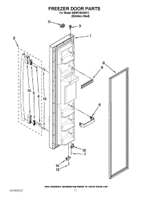 07 - Freezer Door Parts parts for Whirlpool Refrigerator ED5PVEXWS12 / from AppliancePartsPros.com