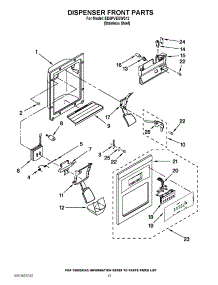 08 - Dispenser Front Parts parts for Whirlpool Refrigerator ED5PVEXWS12 / from AppliancePartsPros.com