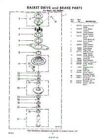 10 - Basket Drive And Brake parts for Whirlpool Washer LHC4600W1 / from AppliancePartsPros.com