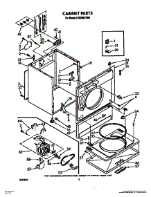 02 - Cabinet parts for Whirlpool Dryer LE6090XTN0 / from AppliancePartsPros.com
