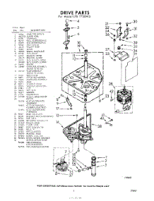 03 - Drive parts for Whirlpool Washer LFB7750W3 / from AppliancePartsPros.com