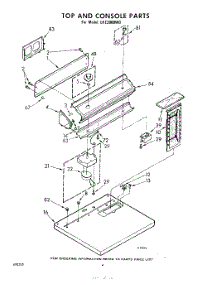 04 - Top And Console parts for Whirlpool Dryer LHE3000W0 / from AppliancePartsPros.com