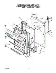 07 - Refrigerator Door, Lit / Optional parts for Whirlpool Refrigerator ET18ZKXWG10 / from AppliancePartsPros.com