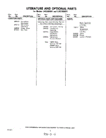 06 - Literature And Optional parts for Whirlpool Dryer LHE3000W1 / from AppliancePartsPros.com