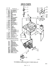 03 - Drive parts for Whirlpool Washer LXA5810W2 / from AppliancePartsPros.com