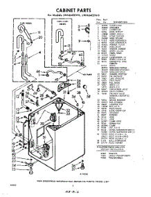 02 - Cabinet parts for Whirlpool Washer LWA6405W6 / from AppliancePartsPros.com