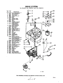 03 - Drive System parts for Whirlpool Washer LDA7800W2 / from AppliancePartsPros.com