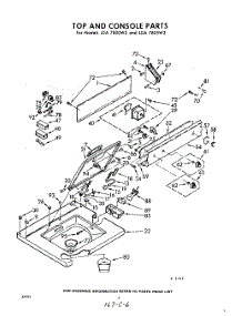 04 - Top And Console parts for Whirlpool Washer LDA7800W2 / from AppliancePartsPros.com