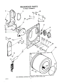 04 - Bulkhead parts for Whirlpool Dryer LHE4900W0 / from AppliancePartsPros.com