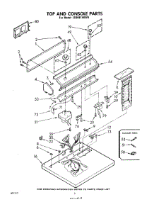 02 - Top And Console parts for Whirlpool Dryer LG6681XKW0 / from AppliancePartsPros.com