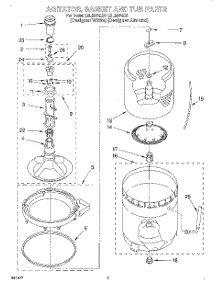 03 - Agitator, Basket And Tub parts for Whirlpool Washer LSL9244EQ0 / from AppliancePartsPros.com