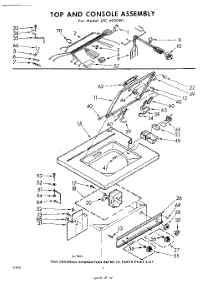 04 - Top Ad Console parts for Whirlpool Washer LFC4900W1 / from AppliancePartsPros.com