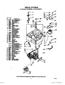 03 - Drive System parts for Whirlpool Washer LDA7805W1 / from AppliancePartsPros.com