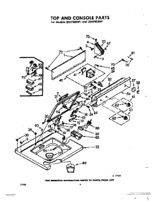 04 - Top And Console parts for Whirlpool Washer LDA7805W1 / from AppliancePartsPros.com