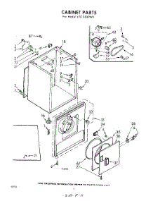 02 - Cabinet parts for Whirlpool Dryer LFE3000W0 / from AppliancePartsPros.com