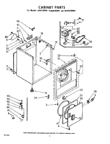 04 - Cabinet parts for Whirlpool Dryer LHE5700W1 / from AppliancePartsPros.com