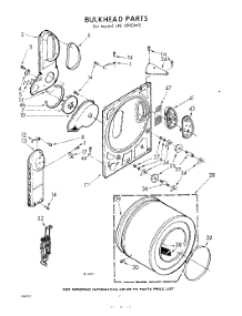 04 - Bulkhead parts for Whirlpool Dryer LFE4900W0 / from AppliancePartsPros.com