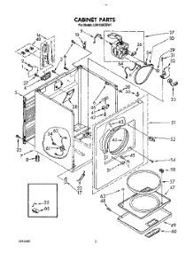 02 - Section parts for Whirlpool Dryer LE6150XSN1 / from AppliancePartsPros.com