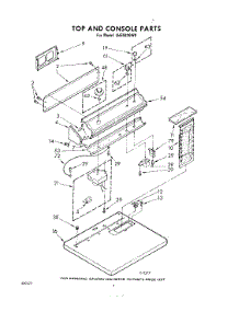 02 - Top And Console parts for Whirlpool Dryer LHE5920W0 / from AppliancePartsPros.com