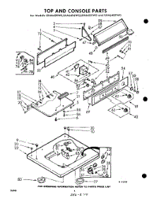 04 - Top And Console parts for Whirlpool Washer LXA6400W0 / from AppliancePartsPros.com